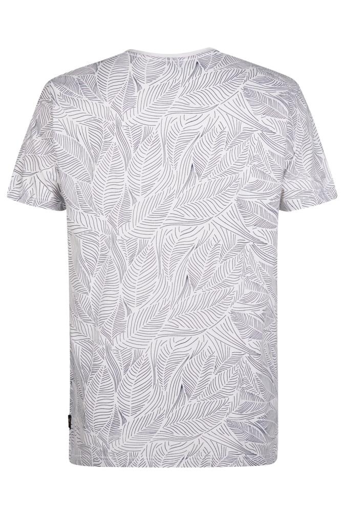 T SHIRT MET GRAFISCH PATROON M 1050 TSR116 0000 Bright White